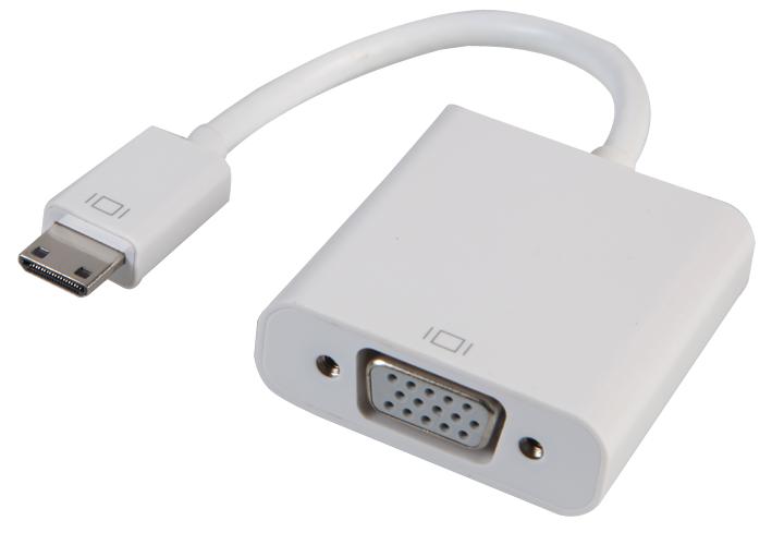 Pro Signal Psg90916 Adapter, Mini Hdmi M-Vga F, White