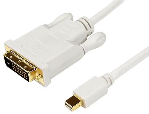 Startech Mdp2Dvimm3W Lead, Mini Dp Male-Dvi Male, 1M, White