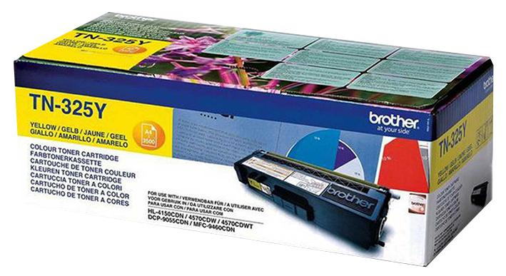 Brother Tn325Y Toner, Tn325Y, Yellow 3.5K, Brother