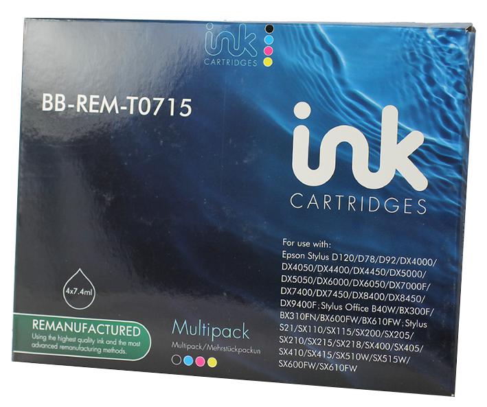 Unbranded Bb-Rem-T0715 Ink Cart, Reman, T0715 4 Colour