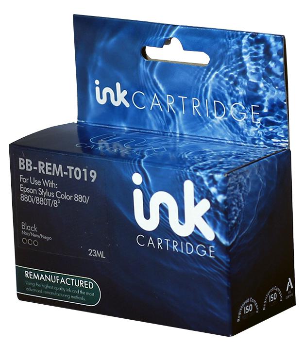 Unbranded Bb-Rem-T019 Ink Cart, Reman, T019 Black