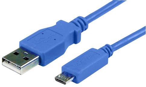 Startech Usbaub1Mbl Lead, Usb2.0 A-Micro B, Blue 1M