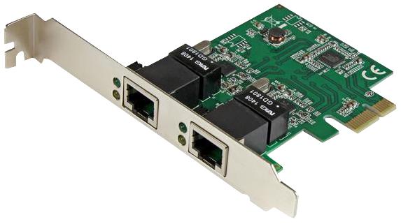 Startech St1000Spexd4 Rj45 Converter, 2Port, Gigabit, Pci-Ex