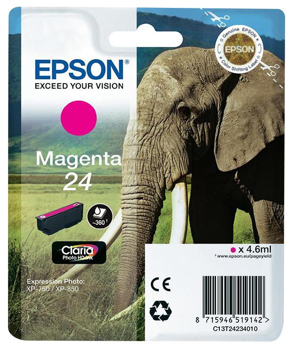 Epson C13T24234010 Ink Cartridge, T2423, Magenta, Epson