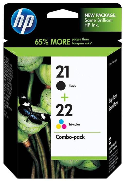 Hewlett Packard Sd367Ae Ink Cart, 21/22 Black/colour Twin Pk, Hp