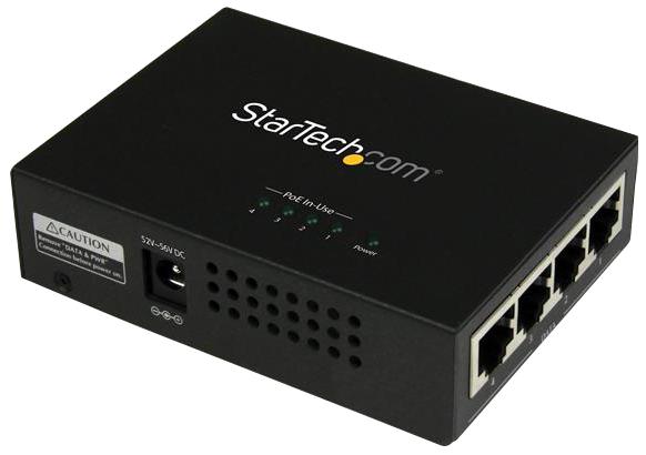 Startech Poeinj4G Poe+ Injector, 4-Port, 2 Gbps