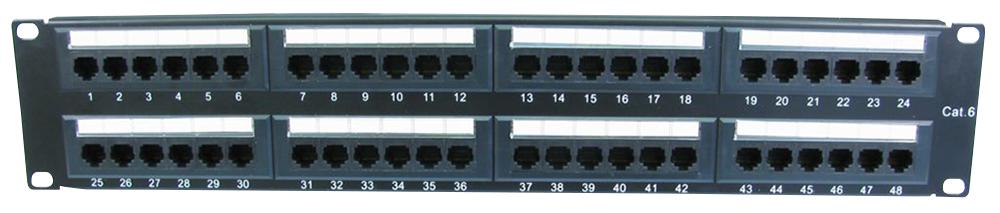 Pro Signal Ut-899548 Patch Panel, Cat 6, 2U, 48 Port