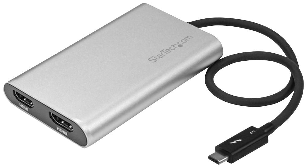 Startech Tb32Hd2 Adapter, Thunderbolt 3-Dual Hdmi,4K 30Hz