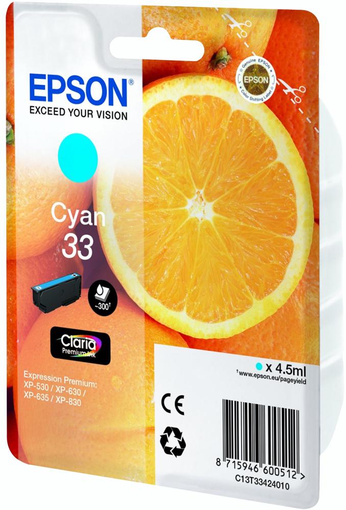 Epson C13T33424010 Ink Cartridge, T3342, Cyan, Epson