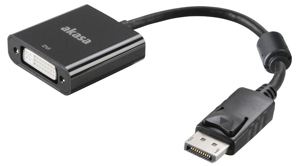 Akasa Ak-Cbdp15-20Bk Adapter, Displayport - Dvi-D Active, 4K