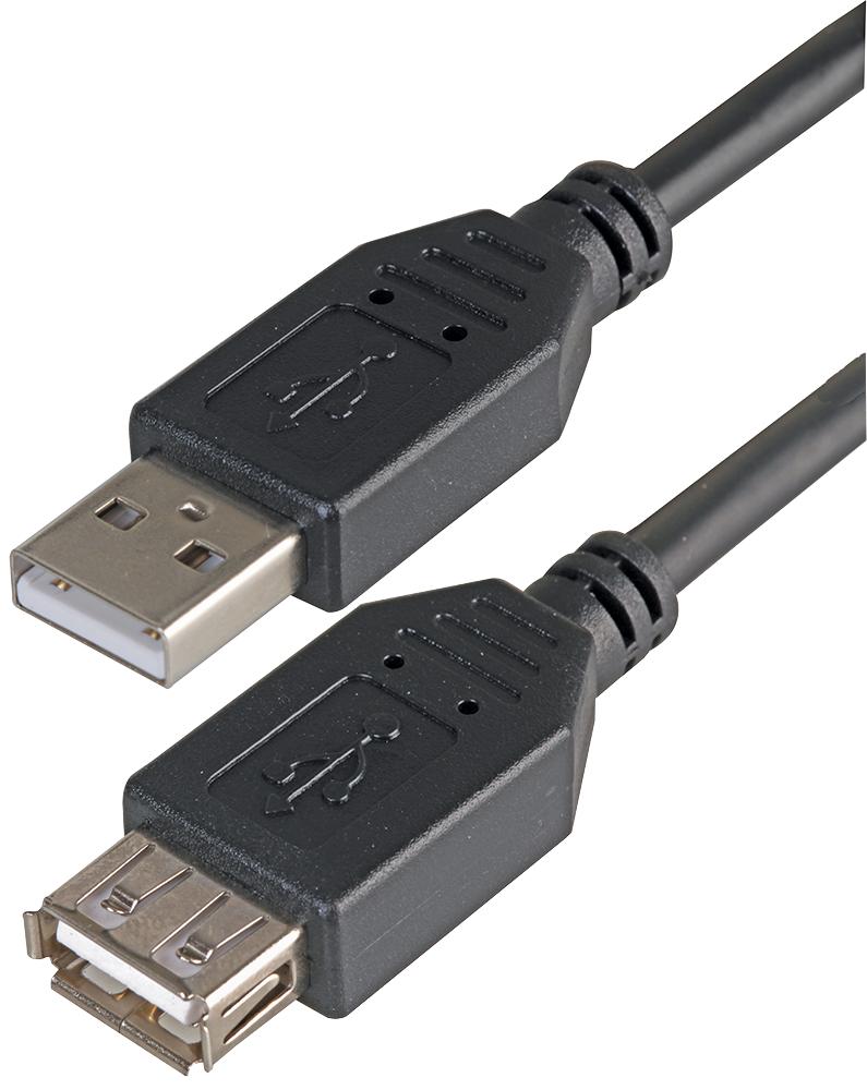 Pro Signal Psg91419 Lead,usb2.0 A Male - A Female,black 0.5M