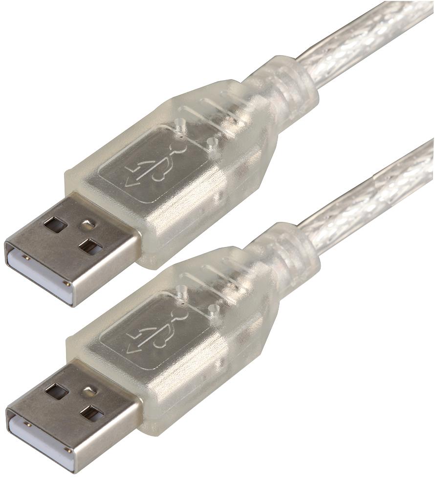 Pro Signal Psg91441 Lead, Usb2.0 A Male-A Male, Clear 3M