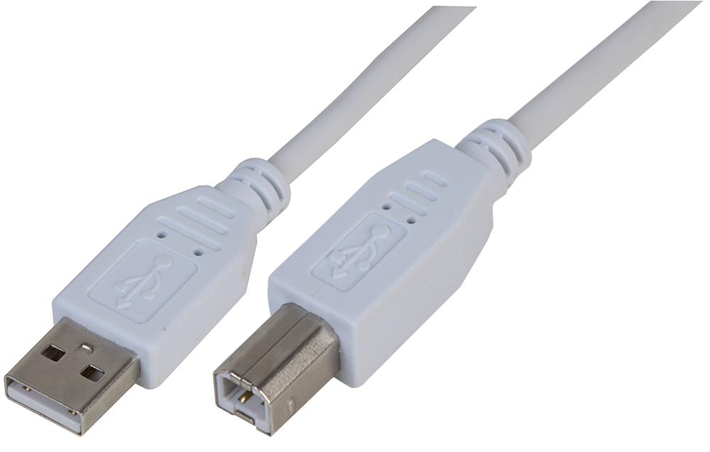 Pro Signal Psg91447 Lead, Usb2.0 A Male - B Male, White 1M