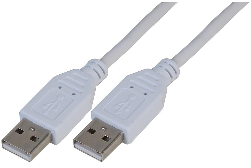 Pro Signal Psg91452 Lead, Usb2.0 A Male - A Male, White 2M