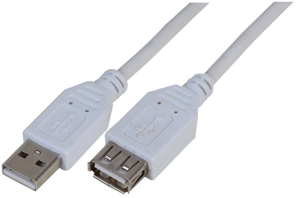 Pro Signal Psg91457 Lead,usb2.0 A Male-A Female,white 1M