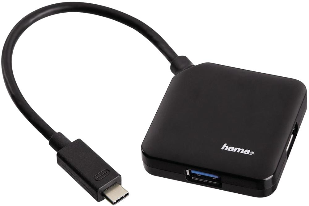 Hama 00135750 4 Port Usb Type-C Hub Black