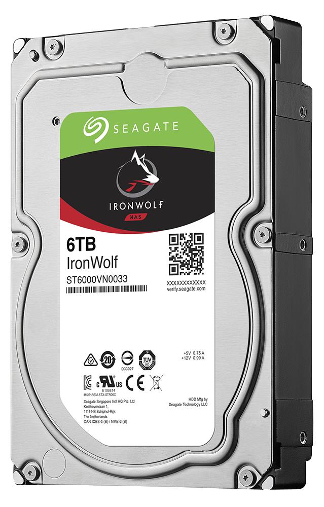 Seagate St6000Vn0033 Drive, Ironwolf, 3.5In Nas, 6Tb, Seagate