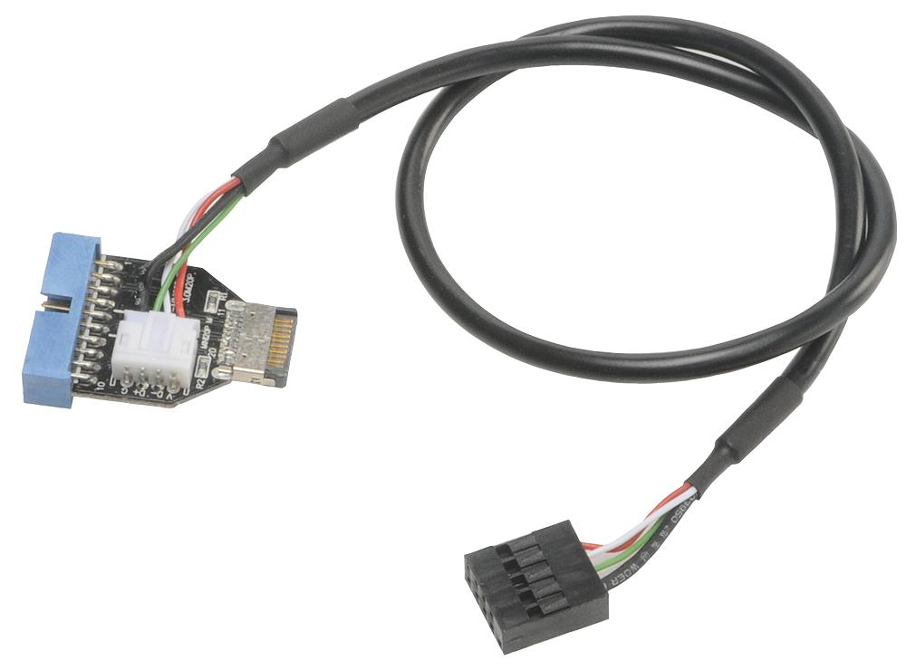 Akasa Ak-Cbub38-40Bk Usb3.1 19 Pin Motherboard Header Cable