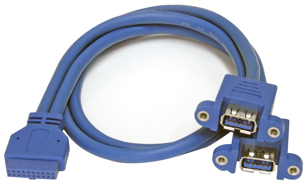 Startech Usb3Spnlafhd Cable Assy, Usb Rcpt-Connector, 500mm