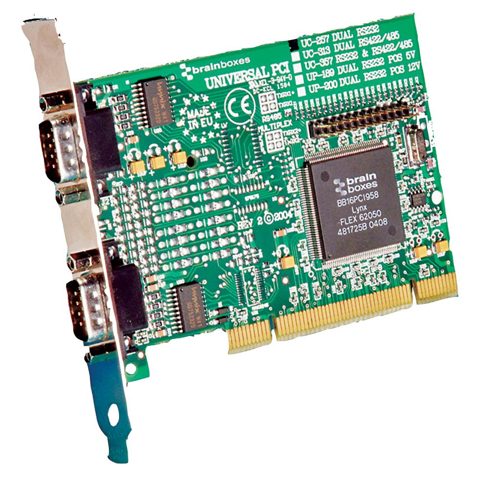 Brainboxes Uc-257 Card, Serial, Pci, Rs232, 2Port