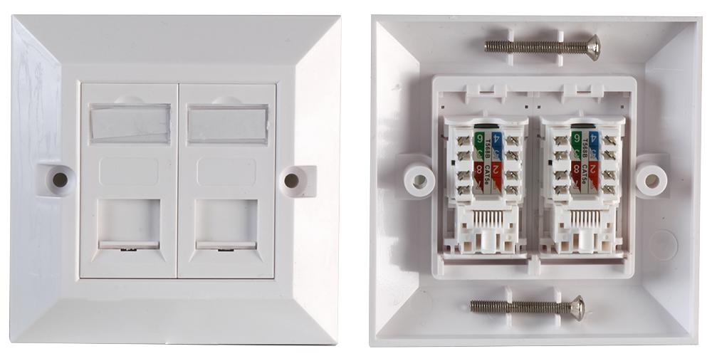 Pro Signal Psg91593 Faceplate, Cat6, 2Port