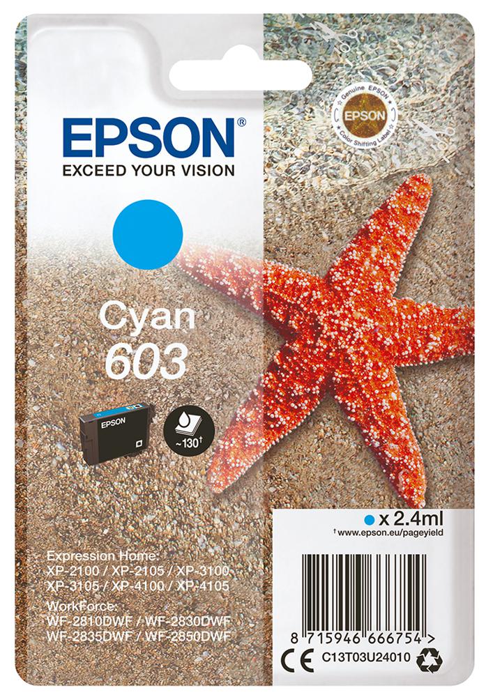 Epson C13T03U24010 Ink Cartridge, T03U2, Cyan, Epson