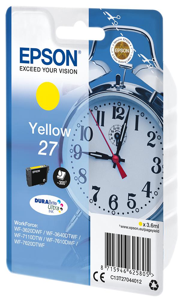 Epson C13T27044012 Ink Cartridge, 27 Original, Yellow