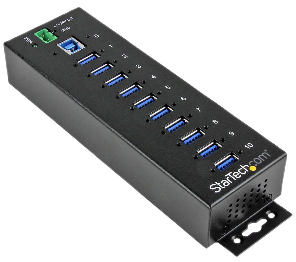 Startech St1030Usbm Hub, 10 Port, Industrial, Usb 3.0