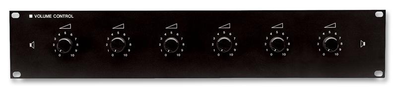 Monacor Att-1950 Volume Control, 6Way 19 Inch