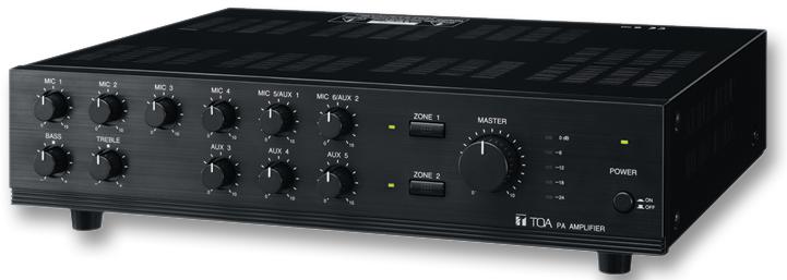 Toa Electronics A-1724 Mixer Amplifer, 9 I/p, 2 Zone, 240W