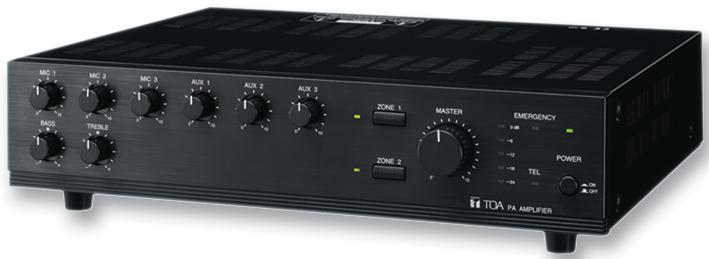 Toa Electronics A-1812 Mixer Amplifier, 6 I/p, 2 Zone, 120W, Uk