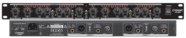 Citronic Cl22 Compressor Stereo, Limiter/gate