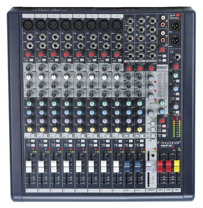 Soundcraft Mfxi8 Mixer, 8 Channel