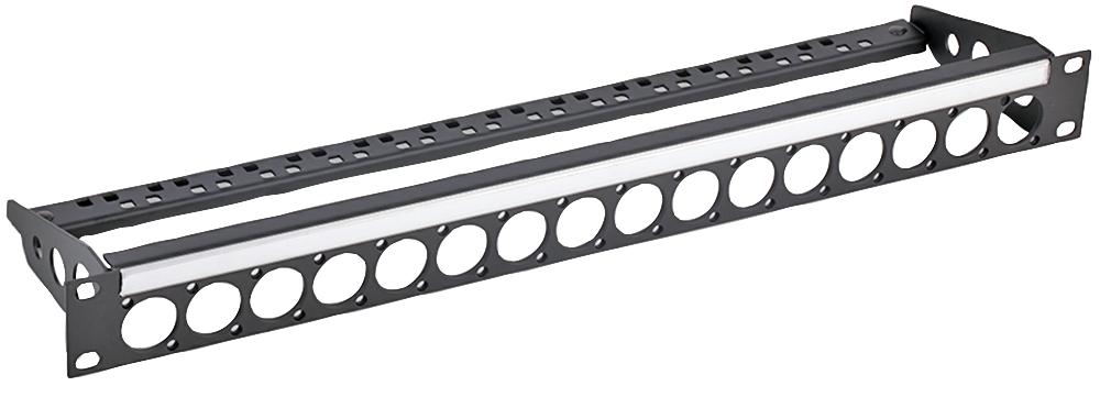 Penn Elcom R2269/1Uk-16 1U Rack Panel Punched For 16 D Connector