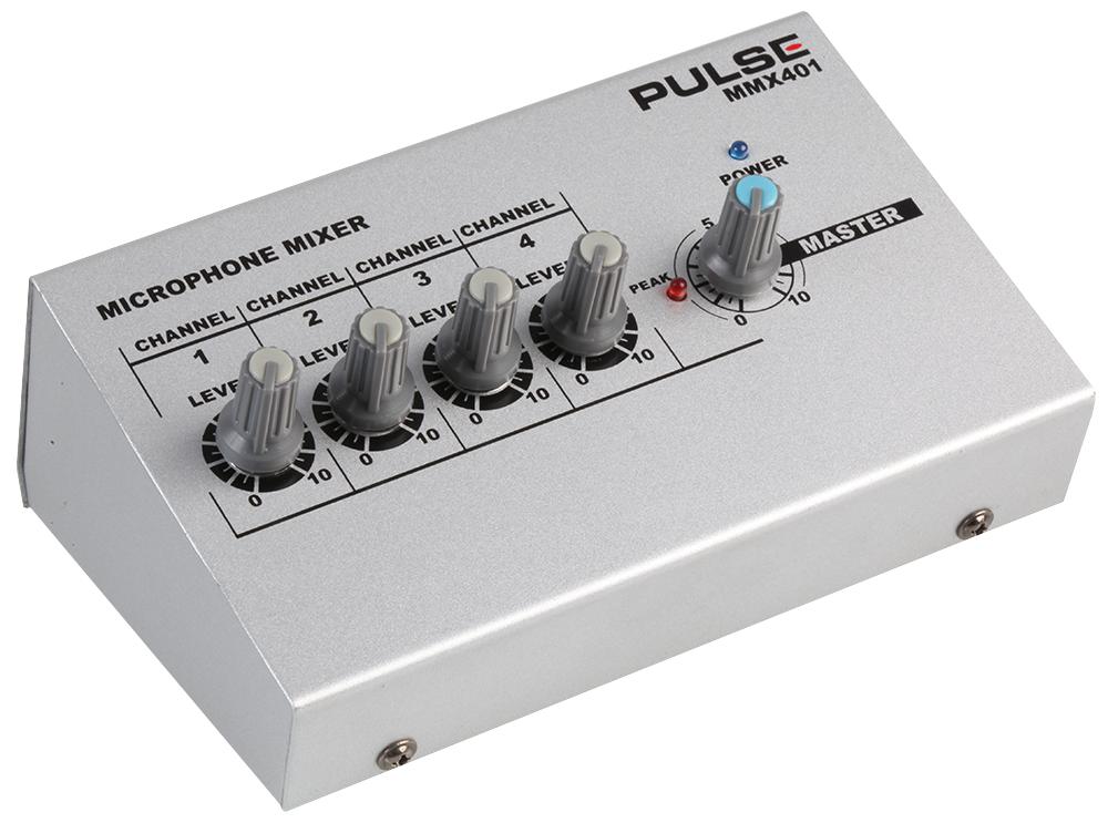 Pulse Mm X 401 Mini Microphone Mixer, 4 Channel