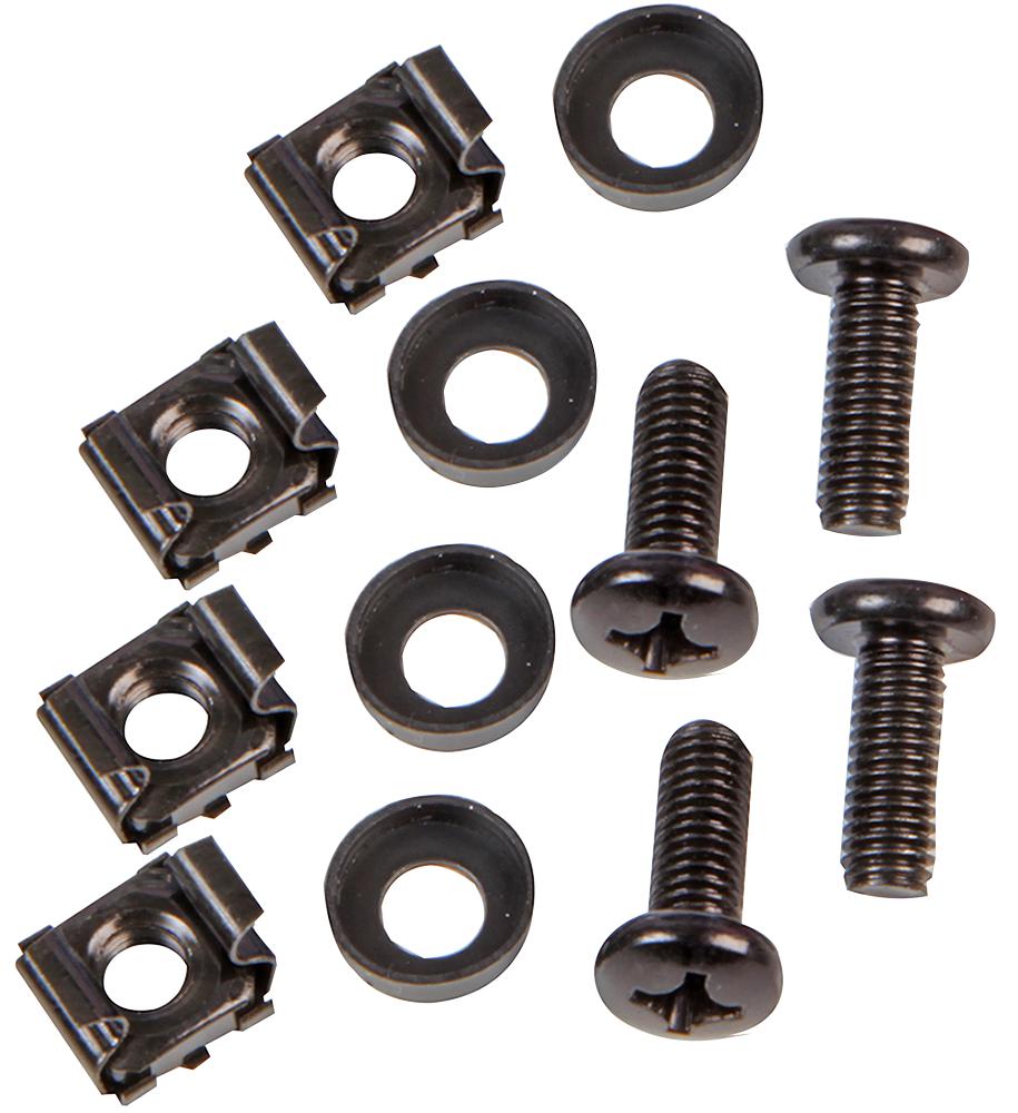 Pulse Pls00620 M6 Cage Nut+Screw+Washer, Blk ( 4 Pk)