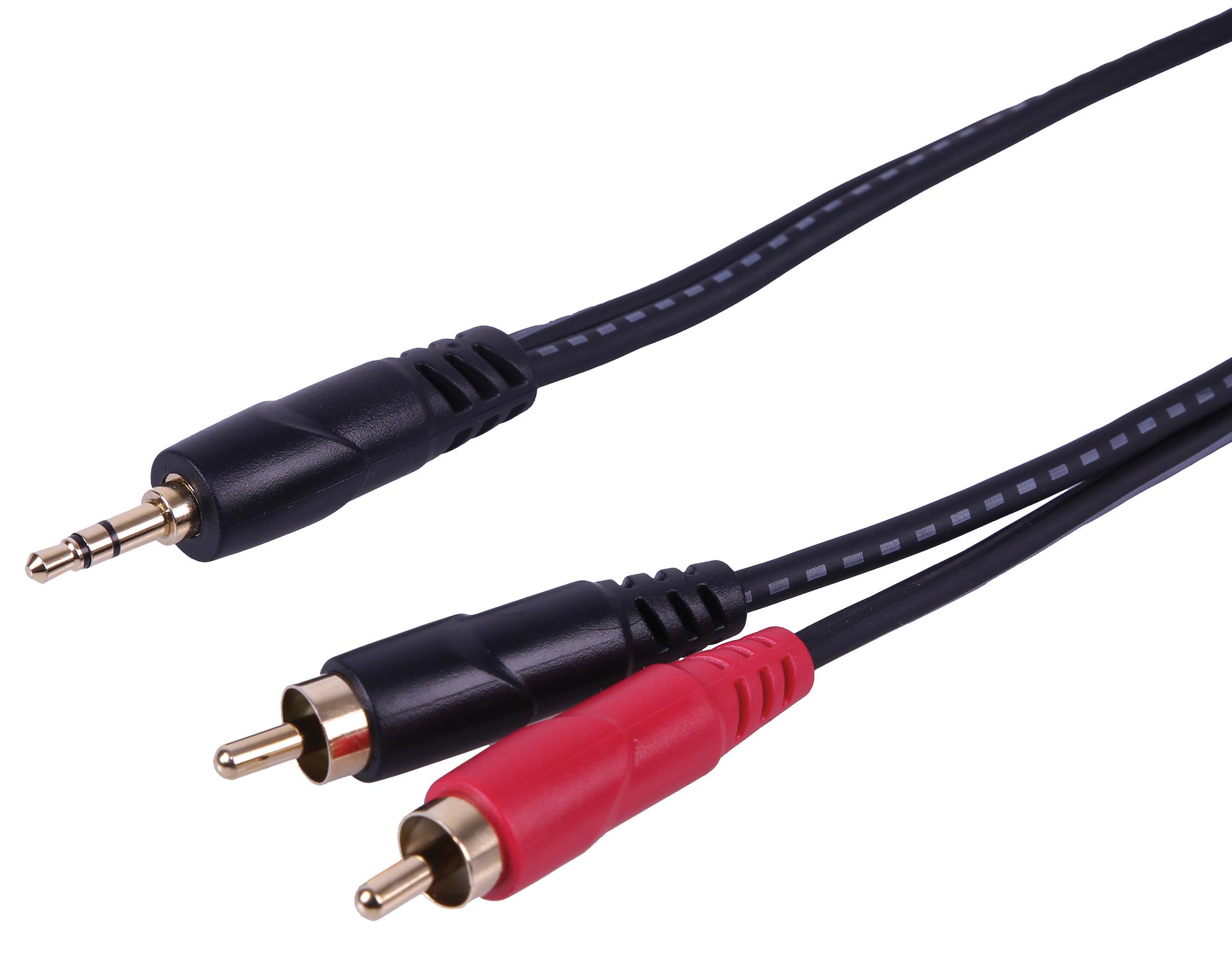 Pulse Pls00647 Lead, 3.5 Stereo Jack - 2Xrca, 0.5M