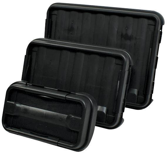 Dribox Fl-1859-Combo-B Weatherproof Boxes 3 Sizes Nested, Black