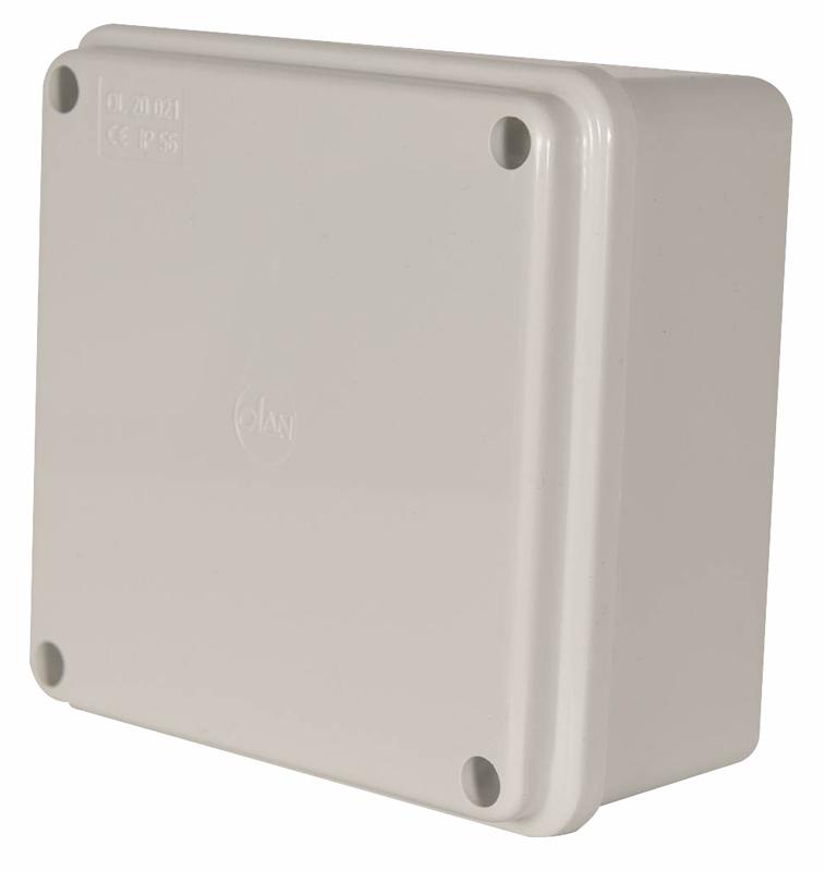 Olan Ol20021W Plain Sided Box, Ip56, 100X100X50mm, Whi