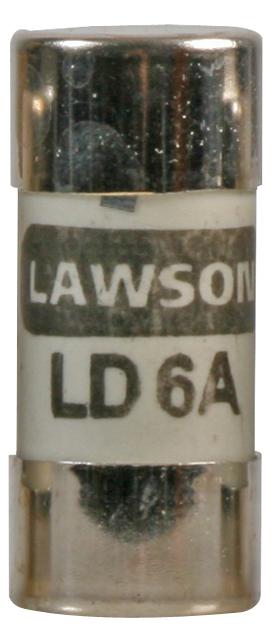 Lawson Ld6 Cartridge Fuse, 6A, 240Vac, 12.7X29mm