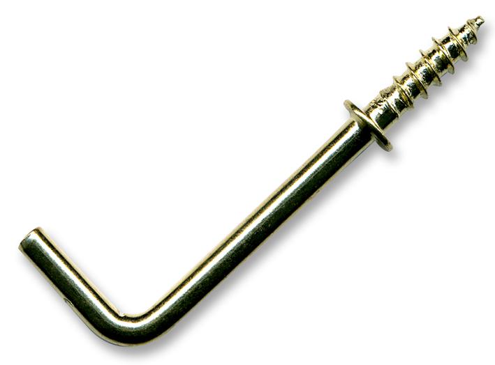 Duratool D01191 Hooks, Shouldered, Brass, 1In (Pk10)