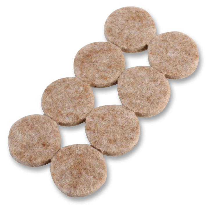 Duratool D01234 Felt Pads, 38mm, Round (Pk8)