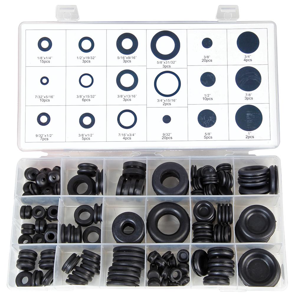 Duratool D01889 Grommet Assortment, 125Pcs