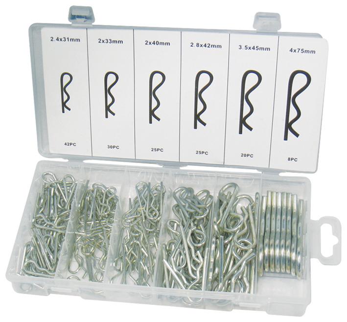 Duratool D01894 Hitch Pin Set, Metric, 150Pc