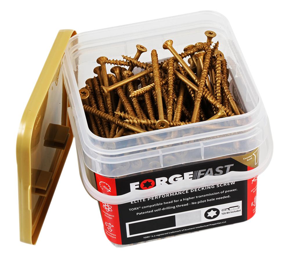 Forgefast Ffds4560Tt Decking Screw Tan 4.5X60mm (Tub 500)