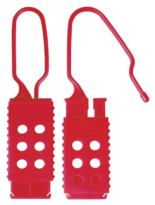 Master Lock 428 Lockout Hasp, 1 X 2.5, Nylon, Red