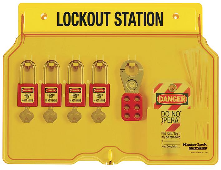 Master Lock 1482Bp410 4 Padlock Station