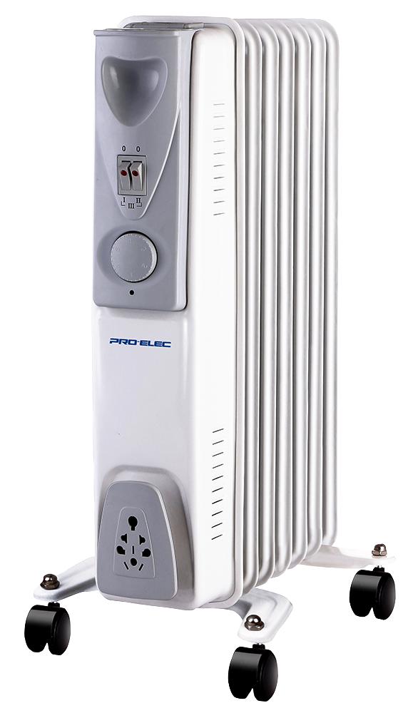 Pro Elec Pell0205-Eu 7 Fin Oil Filled Heater, Eu, 1.5Kw, 240V