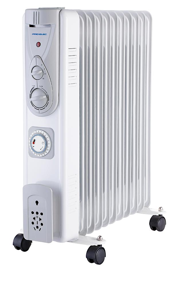 Pro Elec Pell0215-Eu 11 Fin Oil Filled Heater, Eu, 2.5Kw/240V