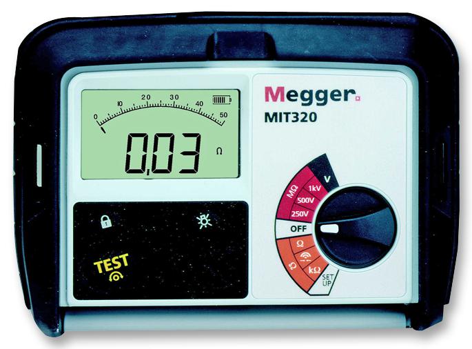 Megger Mit320-En Tester, Insulation/cont, 1Kv, 999Mohm